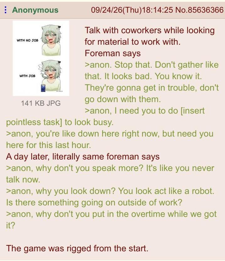 The worker is working when the Fat Cat’s about. | /r/Greentext | Know ...