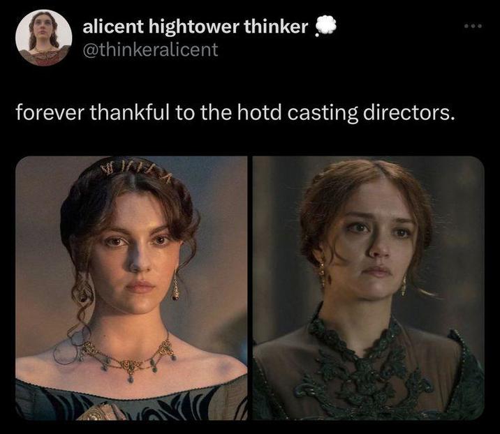 alicent hightower thinker @thinkeralicent forever thankful to the hotd casting directors. 600
