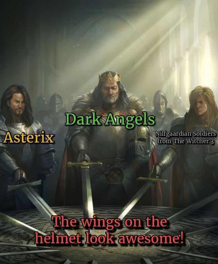 Asterix Dark Angels Nilfgaardian Soldiers from The Witcher 3 The wings on the helmet look awesome!