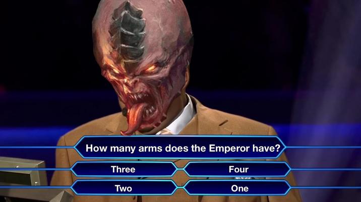 How many arms does the Emperor have? Three Two Four One