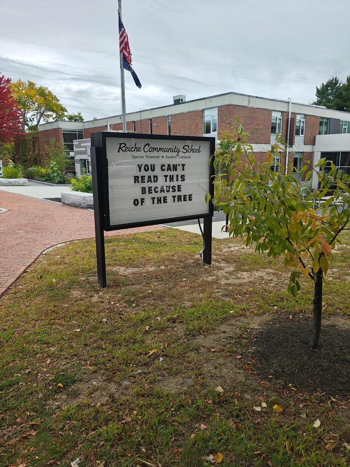 Reiche Community School Teacher Powered Student Centered YOU CAN'T READ THIS BECAUSE OF THE TREE