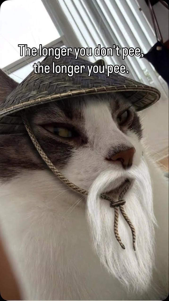 The longer you don't pee, the longer you pee.