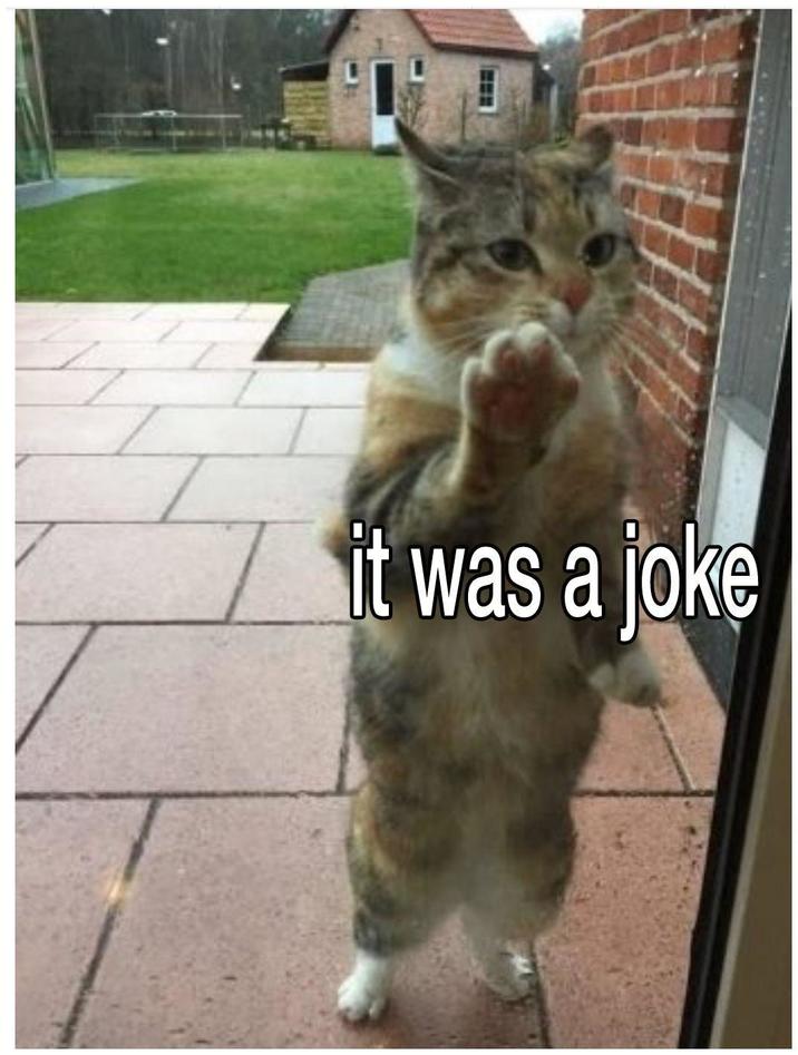 it was a joke