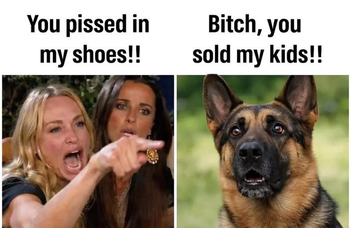 You p----- in my shoes!! Bitch, you sold my kids!!
