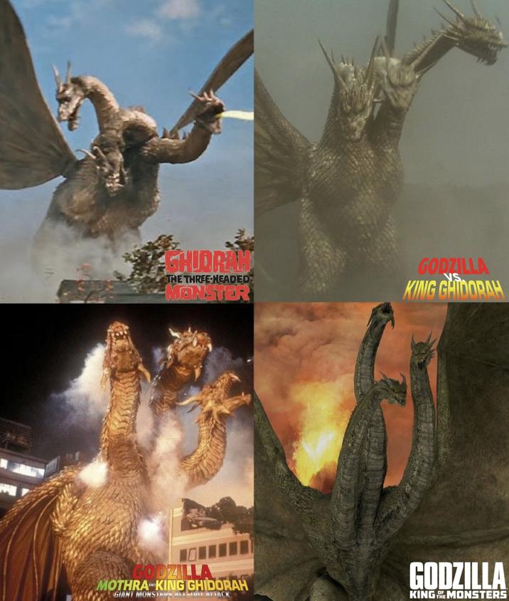 CHUDRAM THE THREE-HEADED MONSTER GODZILLA KING GHIDORAH DZILLA MOTHRA KING GHIDORAH GIANT MONSTERS ALL-OU ACK GODZILLA KING MONSTERS
