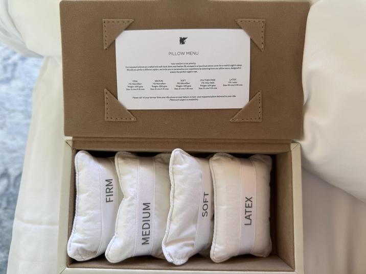 FIRM MEDIUM SOFT LATEX PILLOW MENU