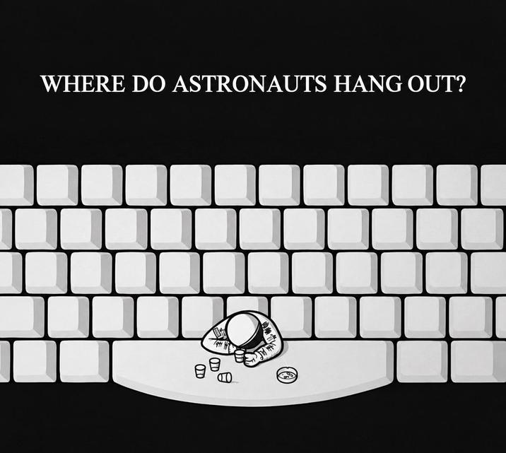 WHERE DO ASTRONAUTS HANG OUT? 目