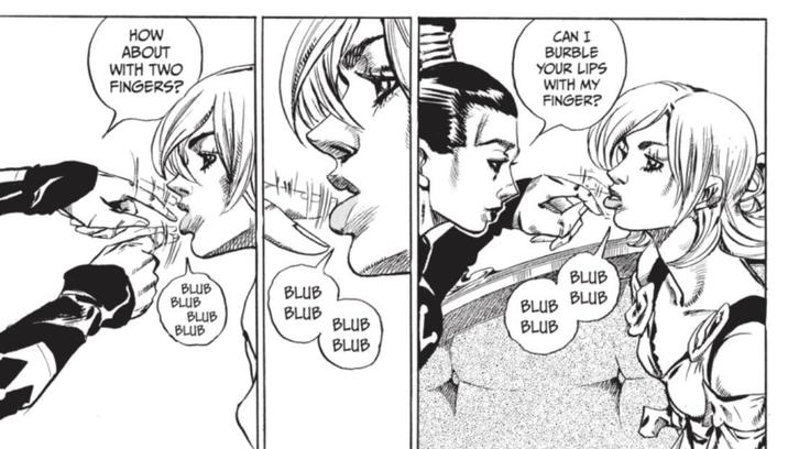 HOW ABOUT WITH TWO FINGERS? CAN I BURBLE YOUR LIPS WITH MY FINGER? BLUB BLUB BLUB BLUB BLUB BLUB BLUB BLUB BLUB BLUB BLUB BLUB