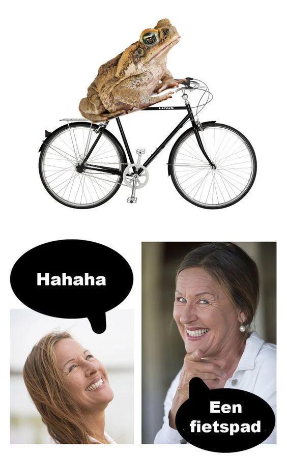 Hahaha Een fietspad