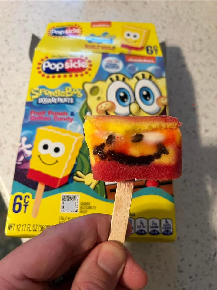 Popsicles Popsicle Pongle Bo SQUAREPANTS Fruit Punch & Cotton Candy 6 49 C 69 FRUIT BU NAX NET 12.17 FL OZ (360 ORMADE ACCESSIBILIT READY