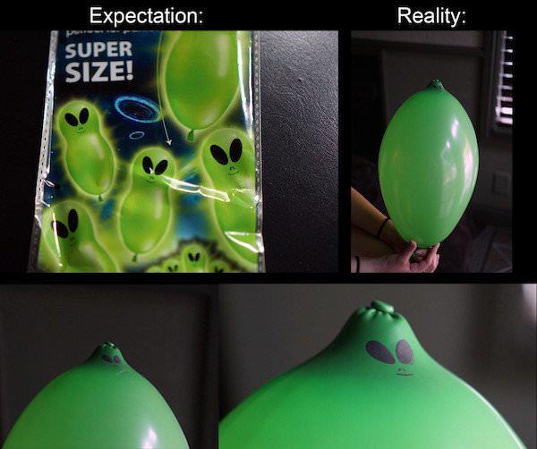 Expectation: SUPER SIZE! Reality: