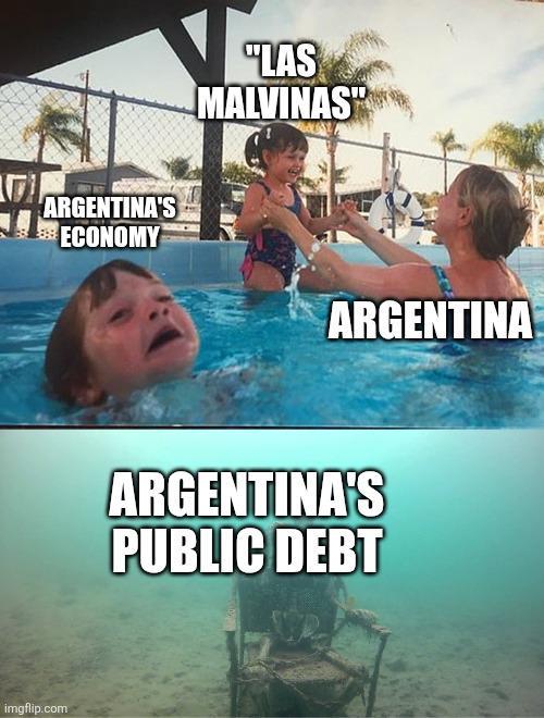 "LAS MALVINAS" ARGENTINA'S ECONOMY ARGENTINA imgflip.com ARGENTINA'S PUBLIC DEBT
