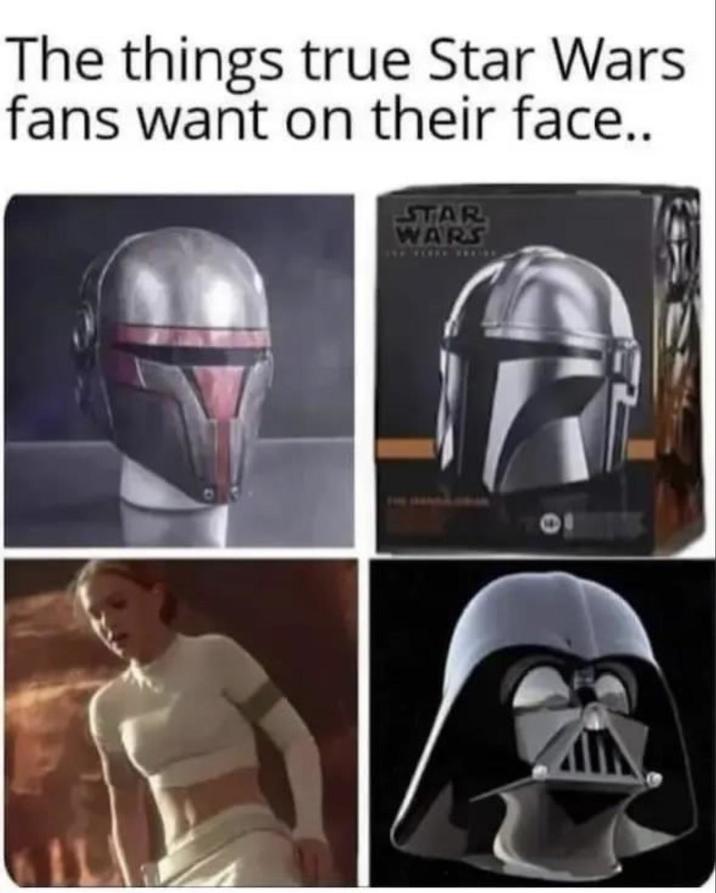 The things true Star Wars fans want on their face.. STAR WARS