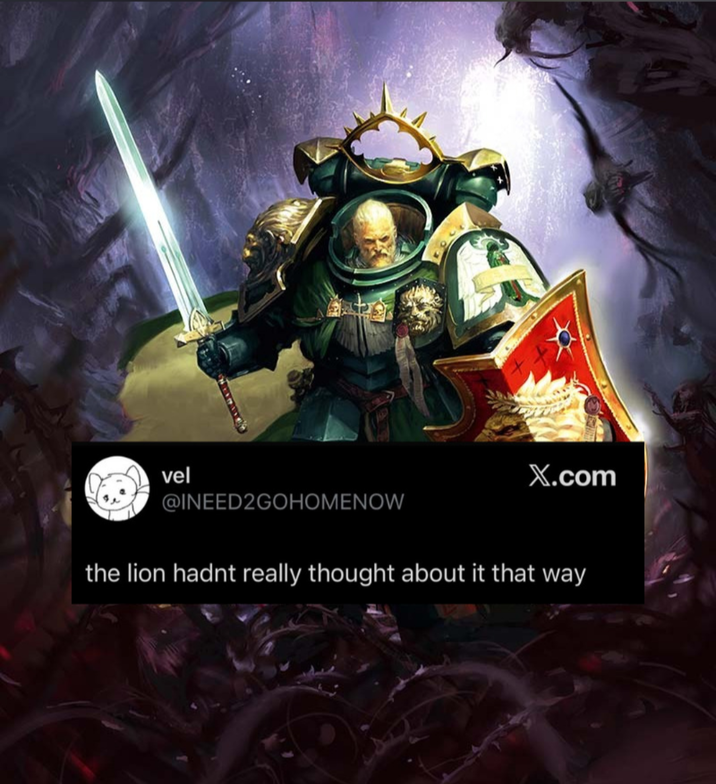 vel @INEED2GOHOMENOW X.com the lion hadnt really thought about it that way