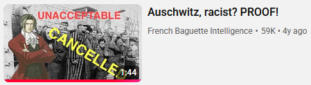 UNACCEPTABLE Auschwitz, racist? PROOF! French Baguette Intelligence ⚫ 59K + 4y ago CANCELLE 1:44