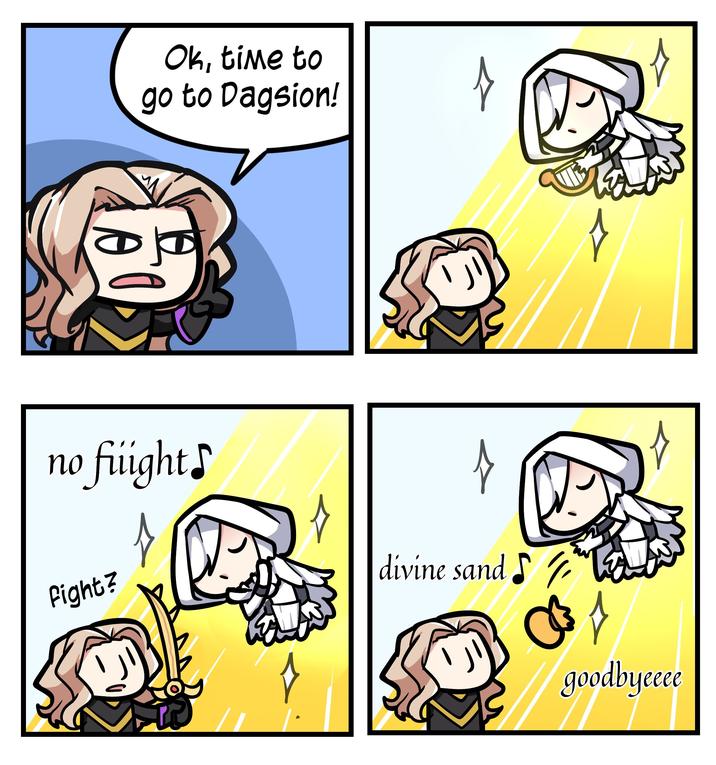 Ok, time to go to Dagsion! no fiiight♪ Fight? divine sand 57 La goodbyeeee