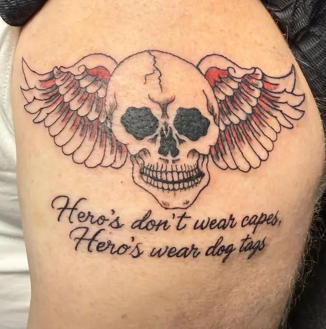 Hero's don't wear capes, Hero's wear dog tags