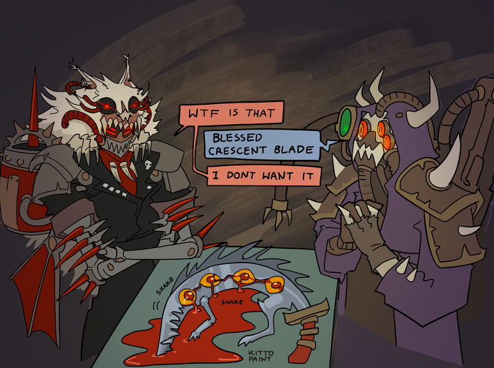 www W-- IS THAT BLESSED CRESCENT BLADE I DONT WANT IT SHAKE "( SHAKE KITTO PAINT