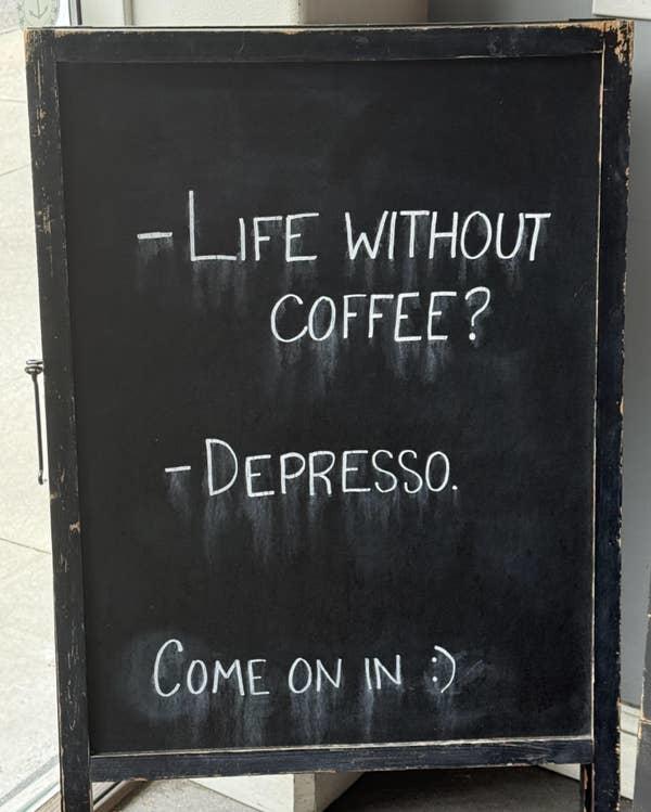 Depresso | Funny Store Signs | Know Your Meme