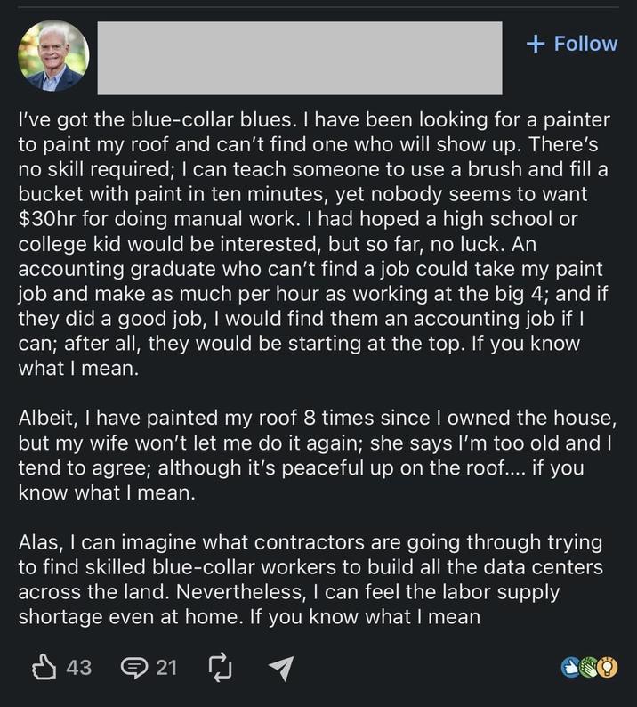 Collared Land Blue collar blues | /r/LinkedInLunatics / LinkedIn Lunatics | Know Your ...