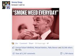 Snoop Do09 because i SMOKE WEED EVERYDAY George Robet Whitfld, Michiel Ketdher, Paty Bnser and 20, 568 others ike this 1,284 shares