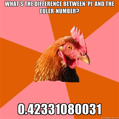 THE DIFFERENCE BETWEEN WHAT'S THE DIFFERENCE BETWEEN PI'AND THE EULER-NUMBER? 042331080031