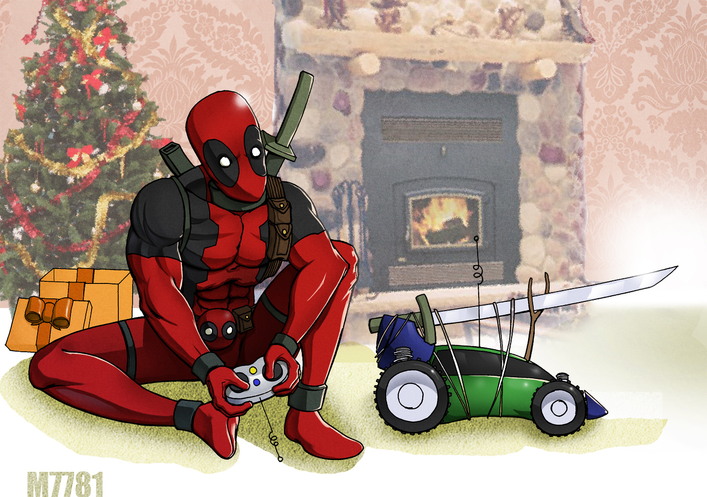 A Deadpool Christmas By M7781 Deadpool Wade Wilson Know Your Meme