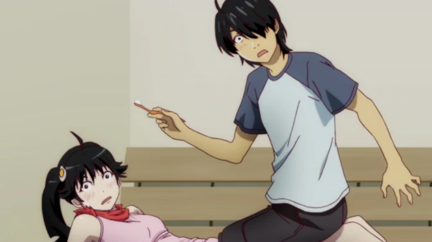 Monogatari Series Toothbrush Scene - Dowload Anime Wallpaper HD