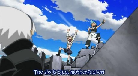 The sky is blue, m-----------