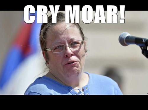 Kim Davis, a Kentucky county clerk, was ordered by the Supreme Court to start issuing marriage licenses as of yesterday. Today she is still refusing the mandate and has been hiding in her office admist chants of "do your job". I am appalled that anyone can keep their position for two months while not doing their job.