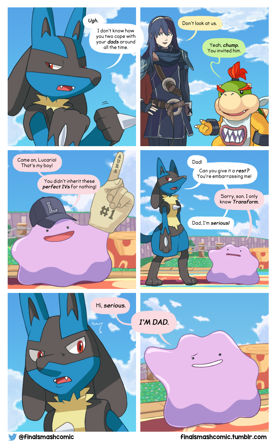 "Source.":http://finalsmashcomic.tumblr.com/post/146124182225/fathers-day-ditto-used-dad-joke-its-super