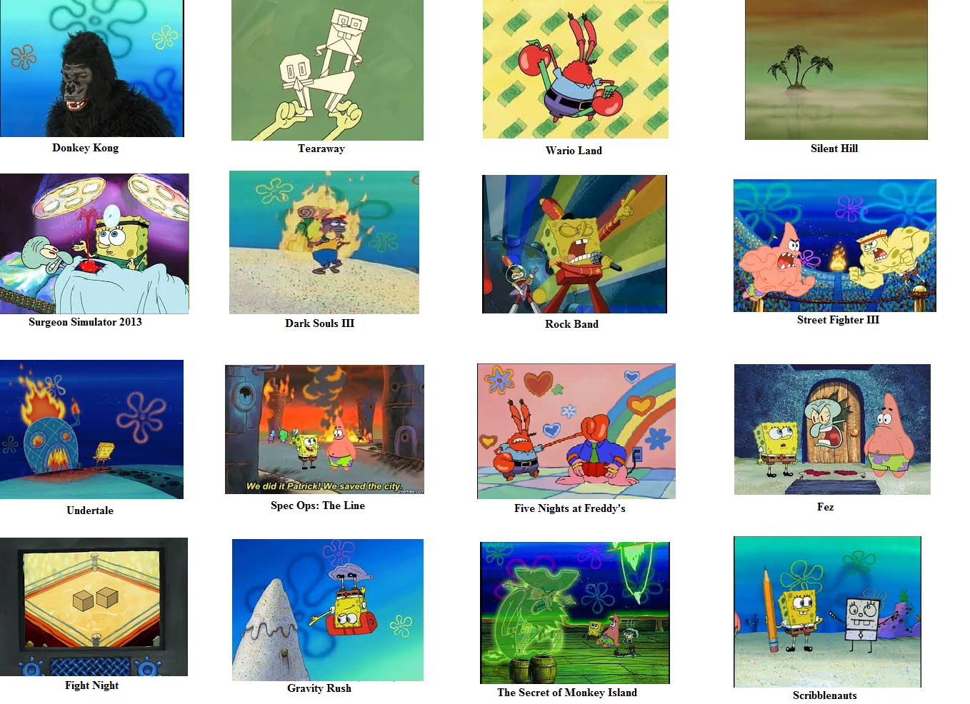 Threw My Hat Into The Ring Bandwagon SpongeBob Comparison Charts