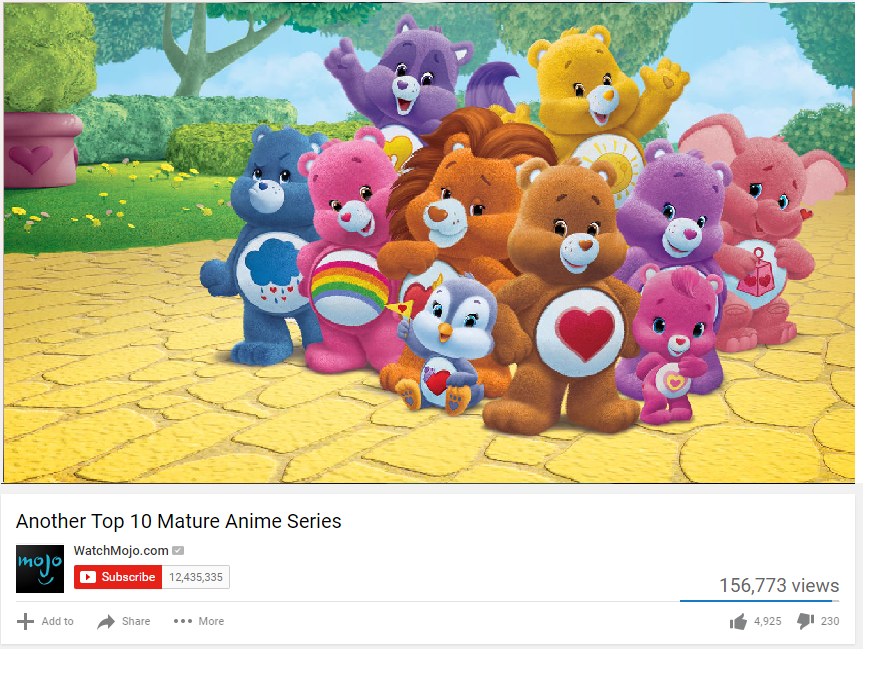 Another Top 10 Mature Anime Series WatchMojo.com Subscribe molo 12,435,335 156,773 views Add to 1 4,925タ1230 Share More