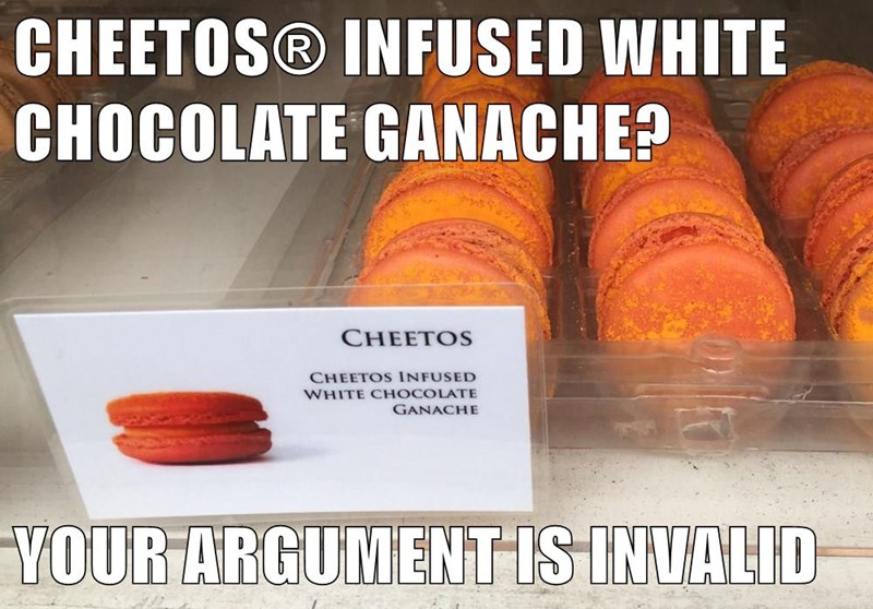 CHEETOS® INFUSED WHITE CHOCOLATE GANACHE? CHEETOS CHEETOS INFUSED WHITE CHOCOLATE GANACHE YOUR ARGUMENTIS INVALID