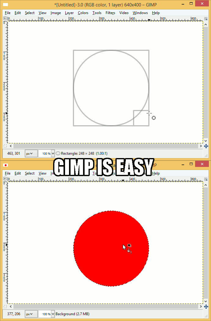 Draw a Circle in GIMP Know Your Meme