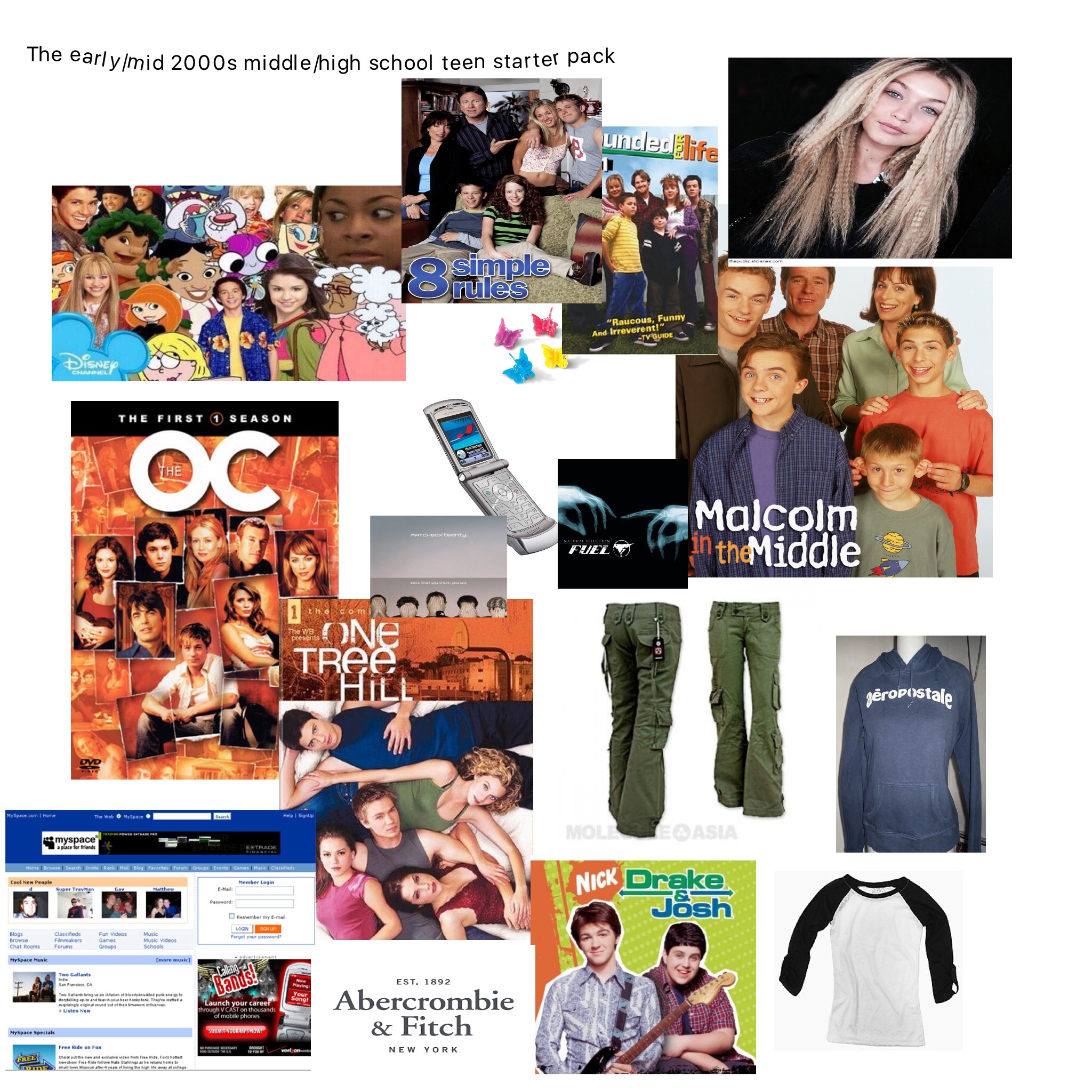 The Early mid 2000 s Teen Middle high School Girl Starter Packs 