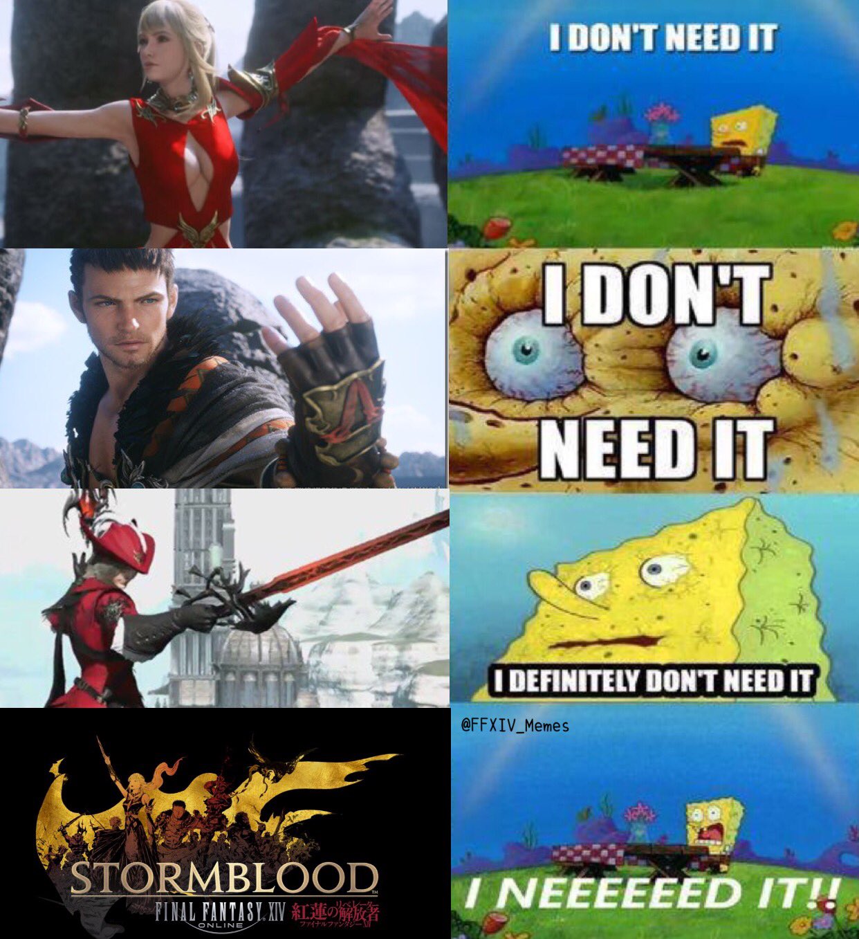 Spongebob Needs Stormblood Final Fantasy XIV Know Your Meme