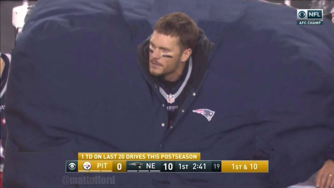 Tom Brady's coat keeps getting bigger 