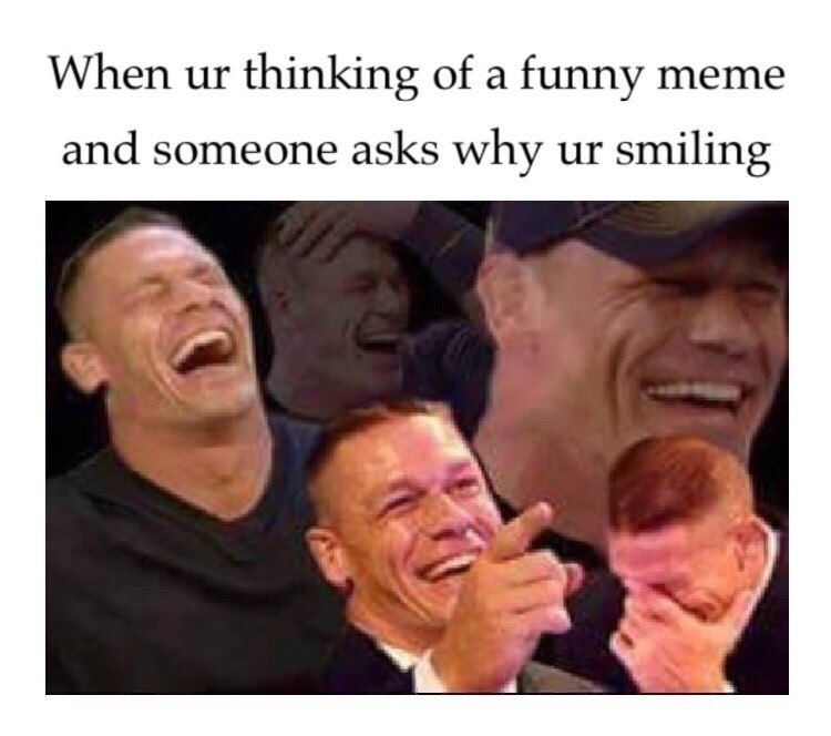 This is John. See John laugh because the meme is funny. John doesn