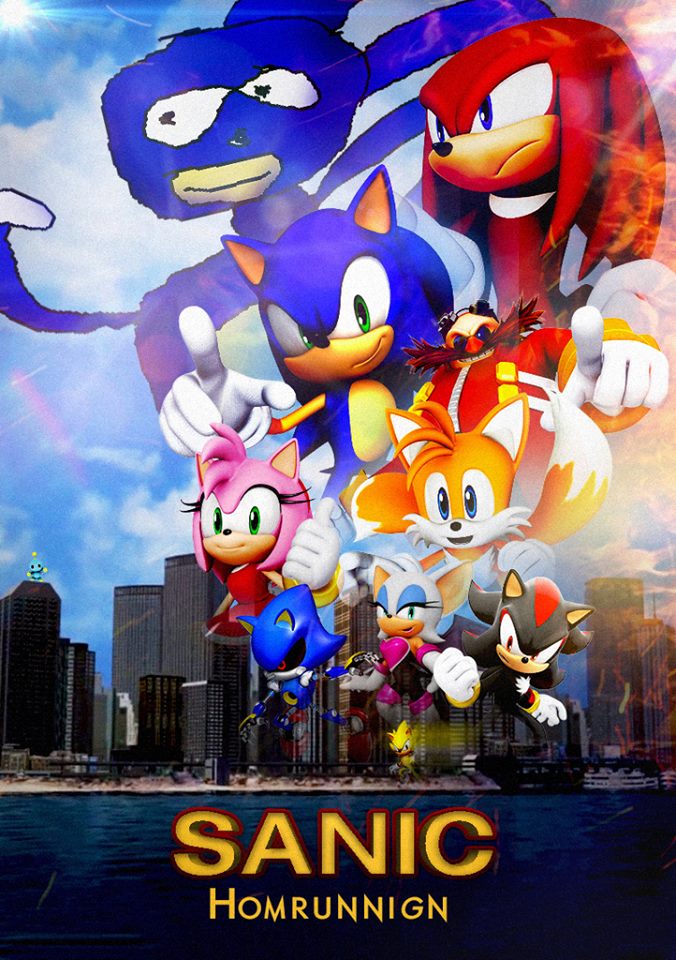 poster parody from the sonic facebook page spider man homecoming