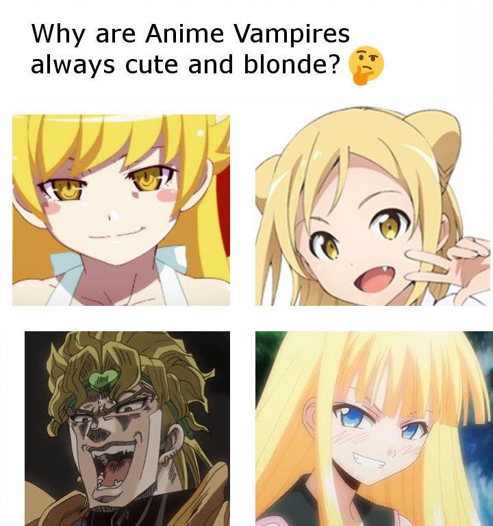 Cute Blonde Anime Vampires Anime Girls Comparison Parodies