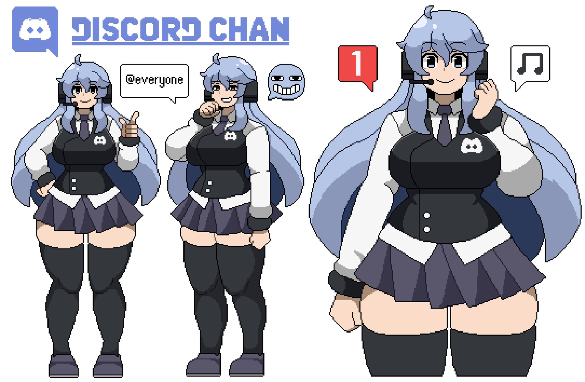 Gambar Discord Chan Hollowgrimal Gijinka Moe Anthropomorphism Anime