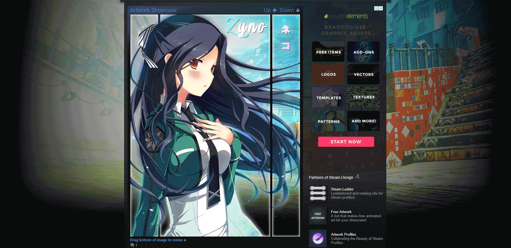 Steam Artwork Template Anime - Anime Wallpapers