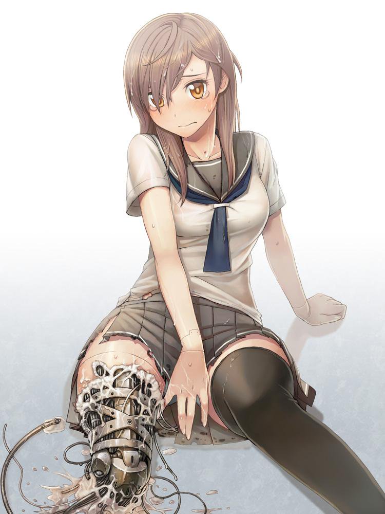 anime robot girl human body