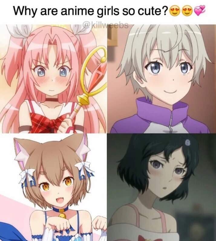 Cute anime girl : r/memes