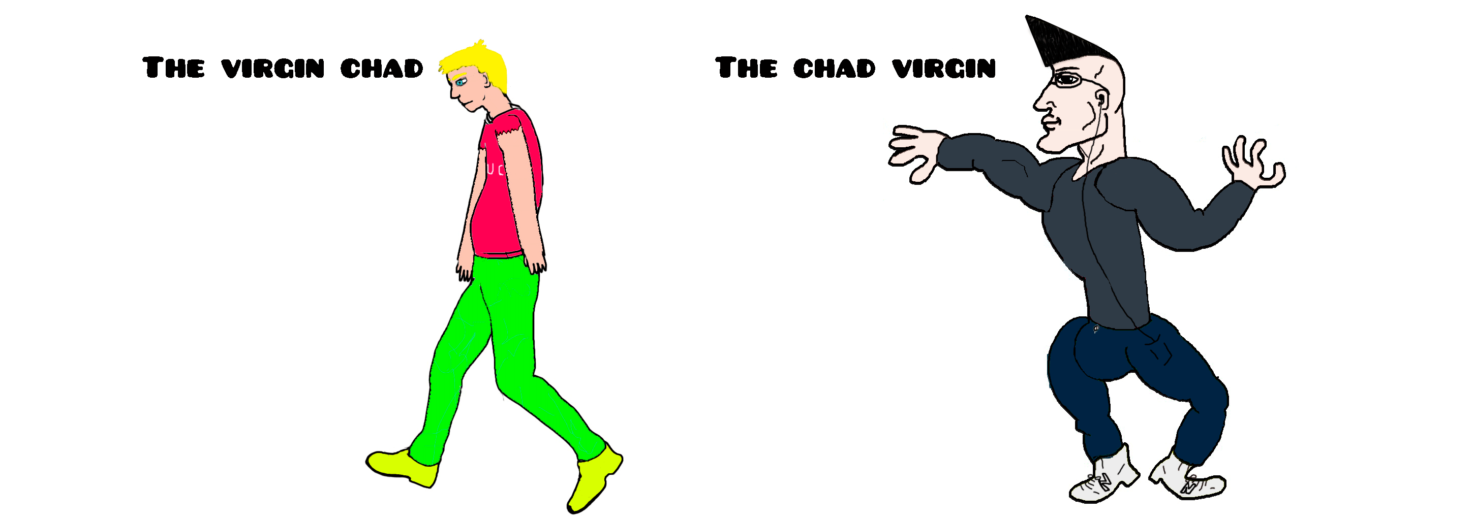 The Virgin Chad Vs The Chad Virgin Know Your Meme