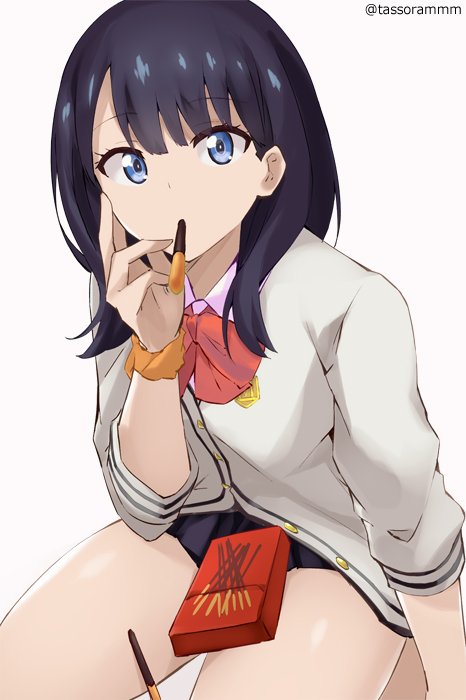 宝多六花さんがポッキーの日にポッキーゲーム ポッキーを小指で弾く Ssss Gridman Know Your Meme