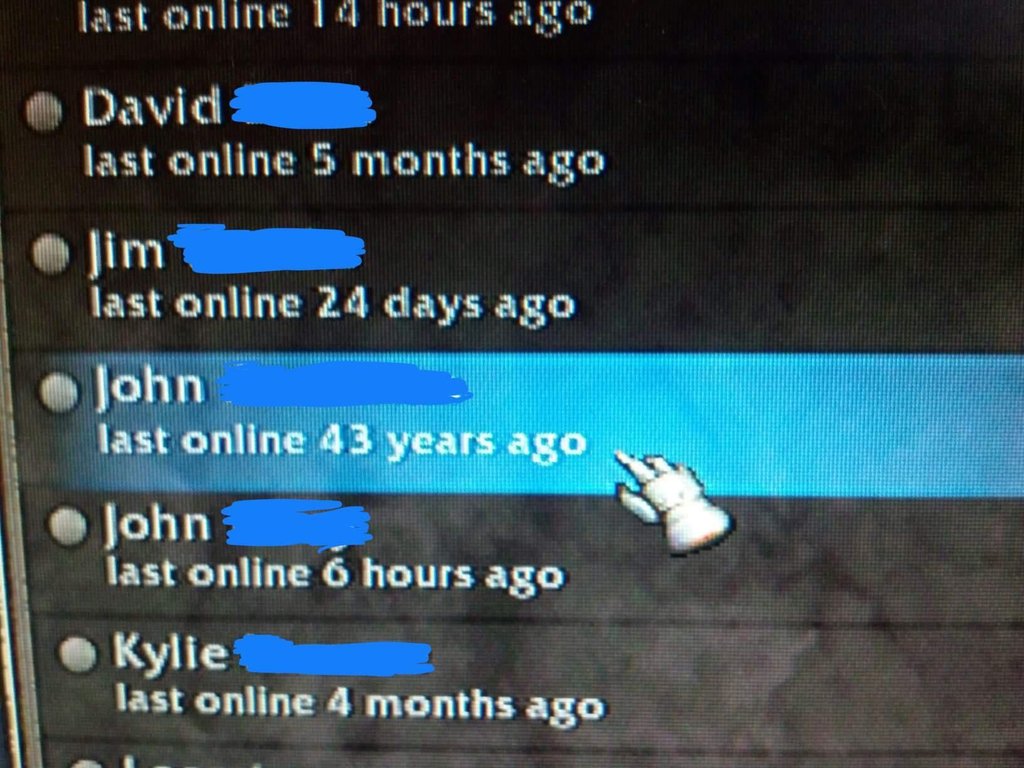 Last Online 43 Years Ago Last Online 5 Years Ago Know Your Meme