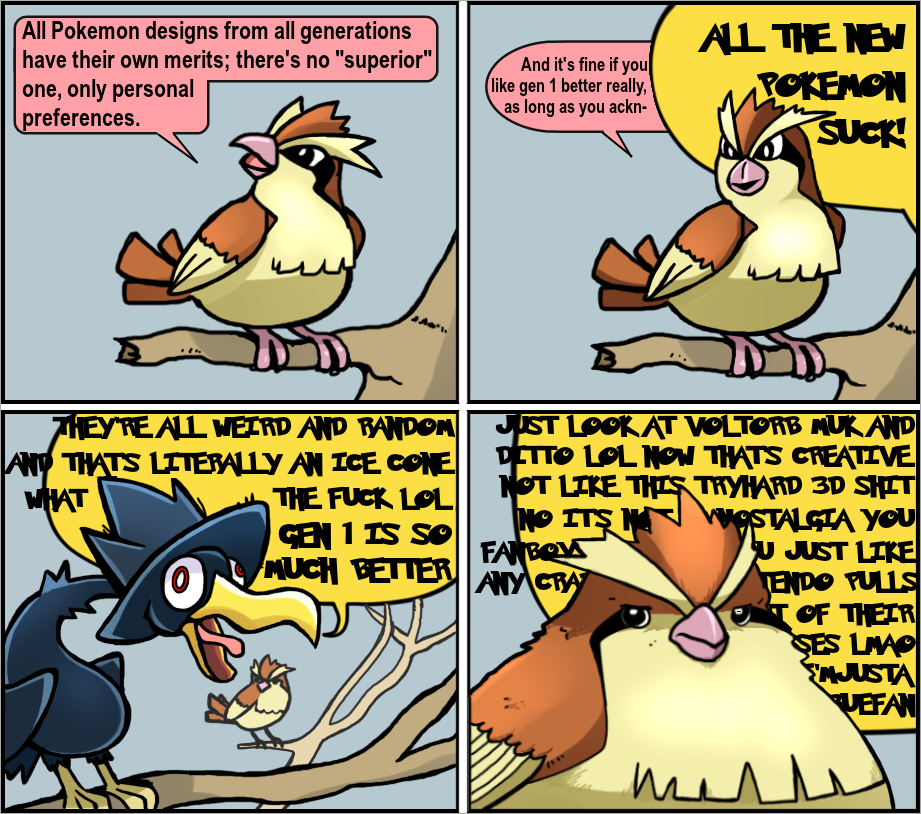 Pokemon template not mine: it was created and used on a webcomic about Pokemon Let's Go called "HikariToons #55 - me lo dijo un pajarito" by "Andres2610 on DeviantArt.":https://www.deviantart.com/andres2610/art/HikariToons-55-me-lo-dijo-un-pajarito-763110035 I just changed the captions.
Blank template:
!https://i.imgur.com/I4Ltgo5.png!