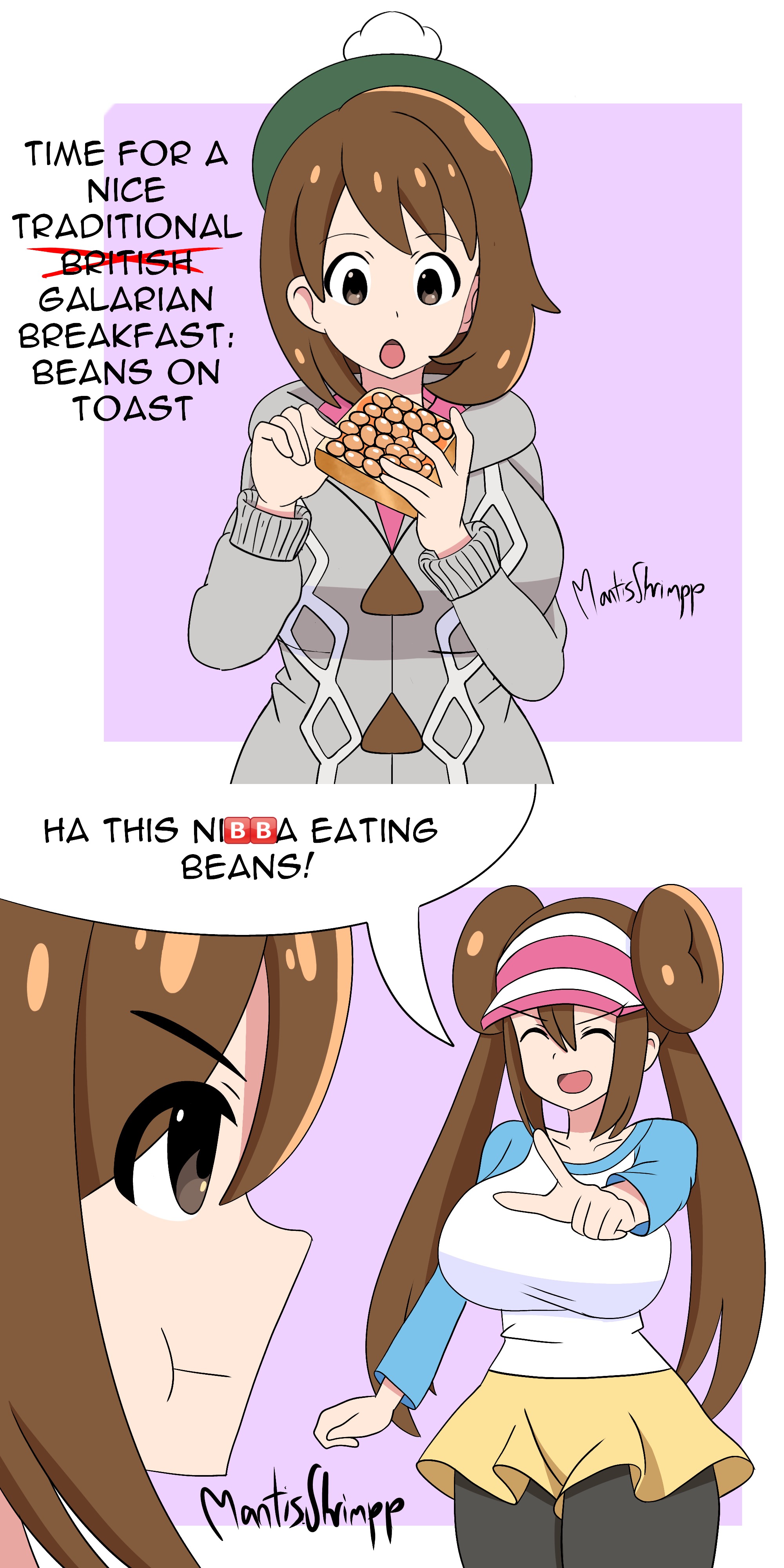 TIME FOR A NICE TRADITIONAL GALARIAN BREAKFAST: BEANS ON TOAST HA THIS NEEA EATING BEANS!